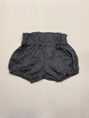 Linen Baby Bloomers Bubble Shorts Dark Green 2T